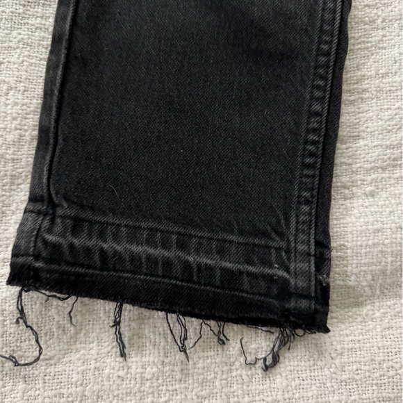 Free People Black Distressed Straight leg Jeans size 26 - Picture 3 of 8